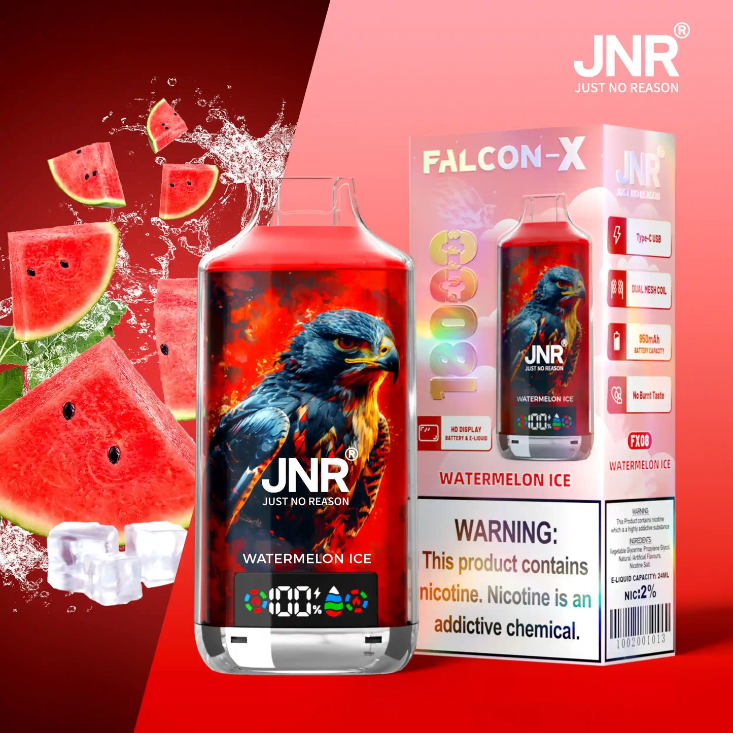 PUFF 18000 JNR FALCON X - Watermelon ice