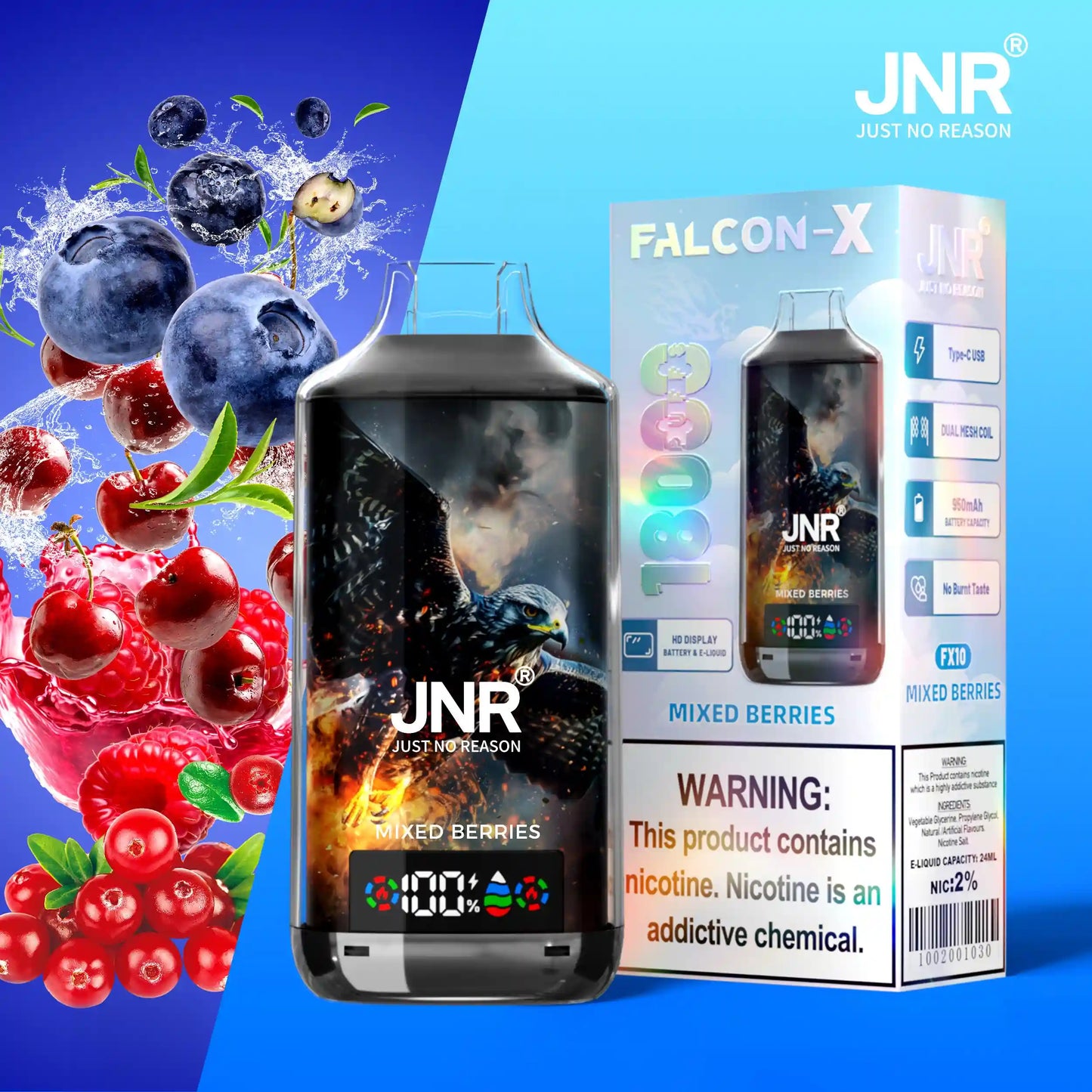 PUFF 18000 JNR FALCON X - Mixed Berry