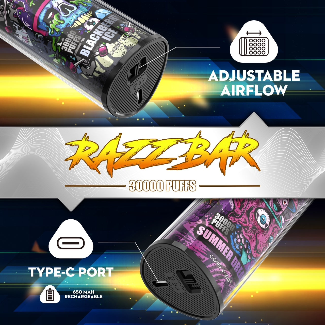 PUFF 30000 RAZZBAR - Triple Melon -