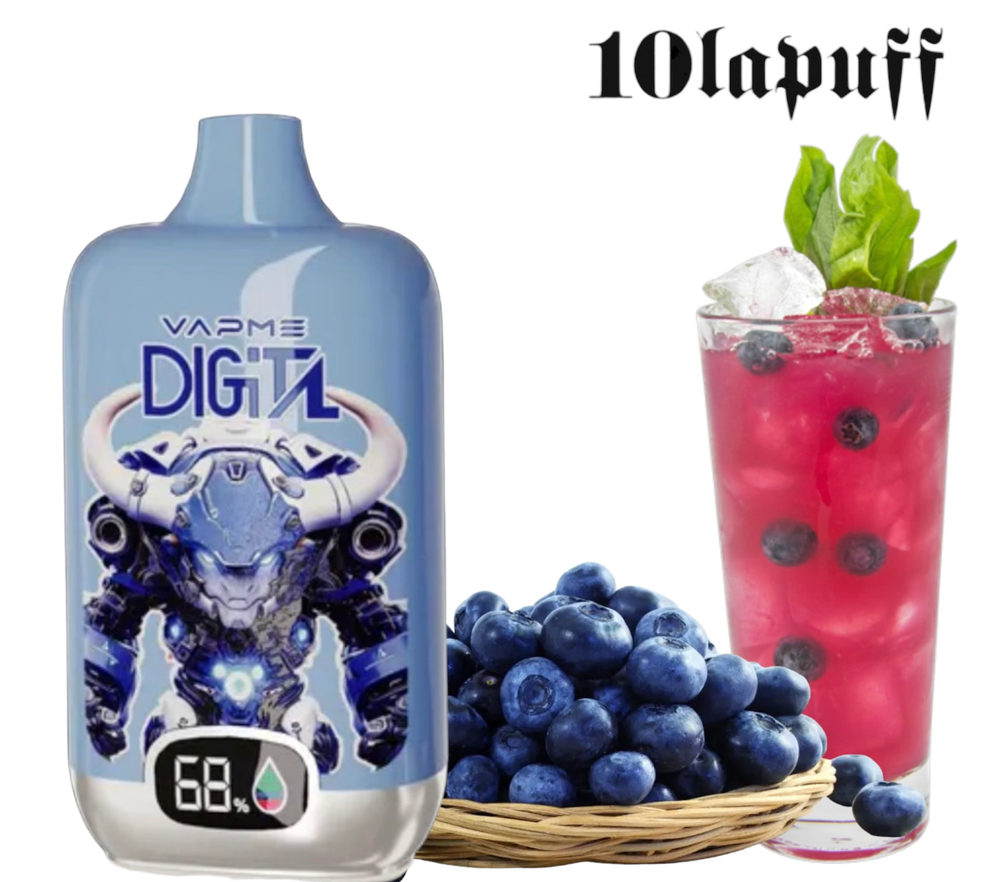 PUFF 12000 VAPME DIGITAL - Blue Razz limonade - - 10lapuff