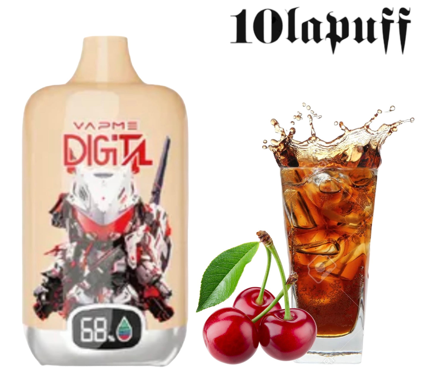 PUFF 12000 VAPME DIGITAL - Cola cherry - - 10lapuff