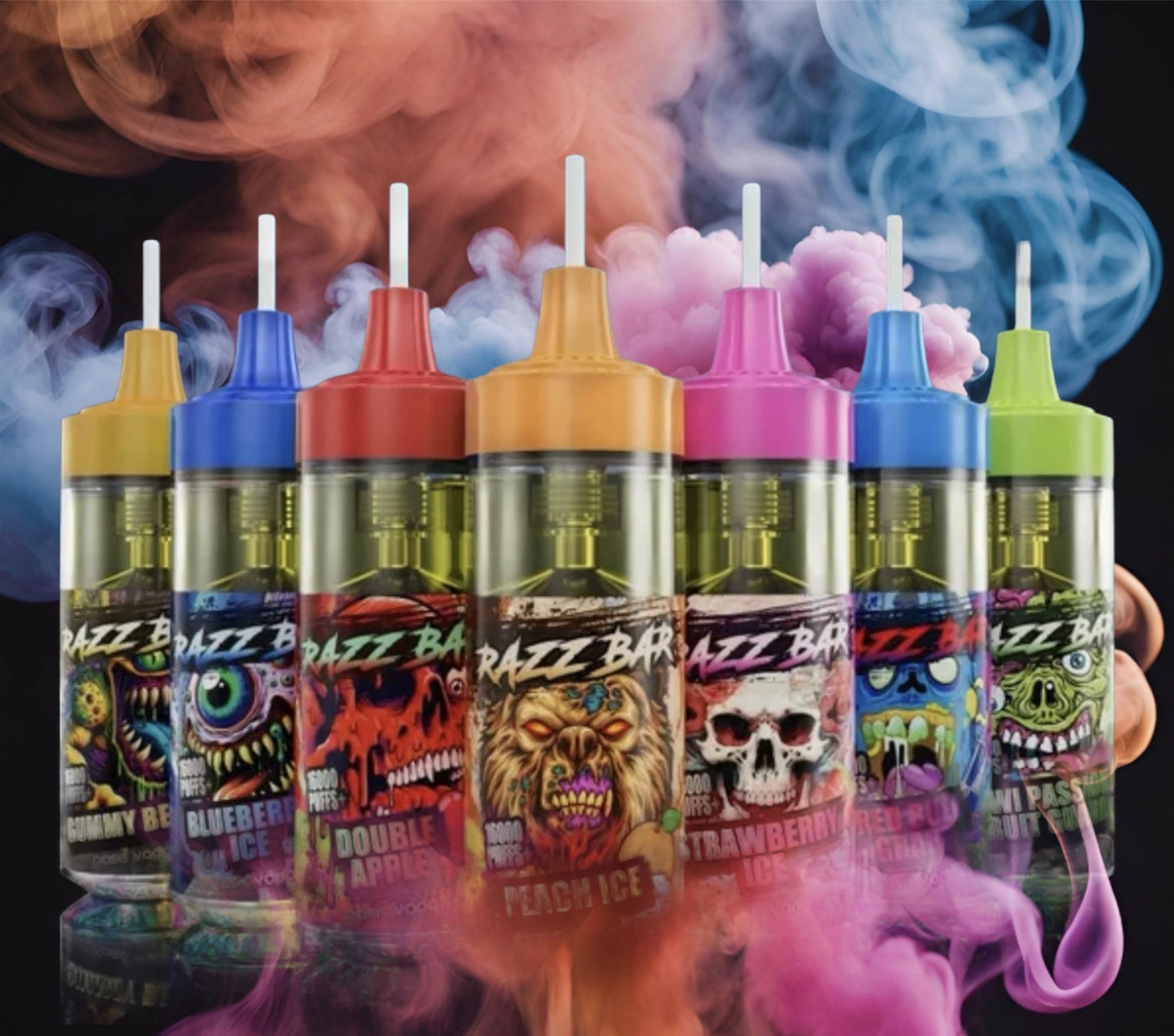 PUFF 16000 RAZZBAR - Fraise glacée - 10lapuff