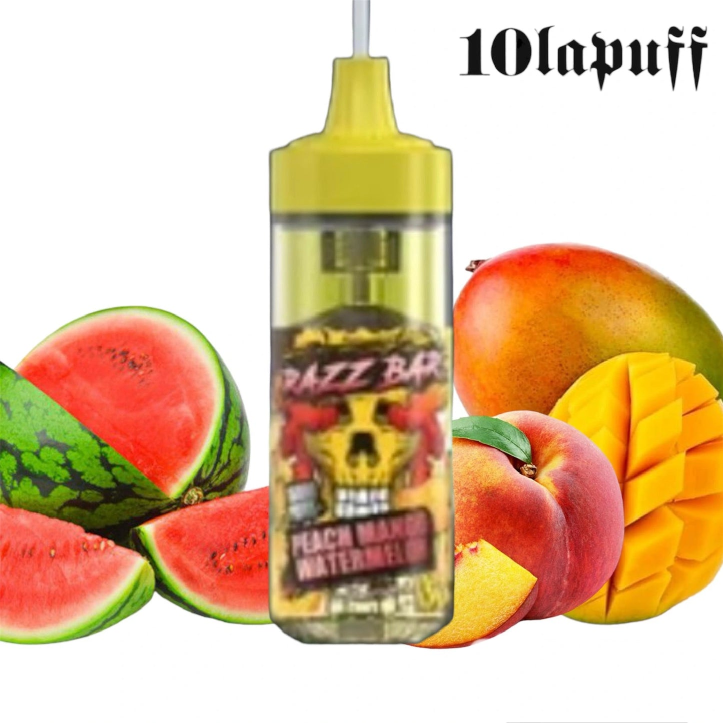 PUFF 16000 RAZZBAR - Pêche Mangue Pastèque - 10lapuff