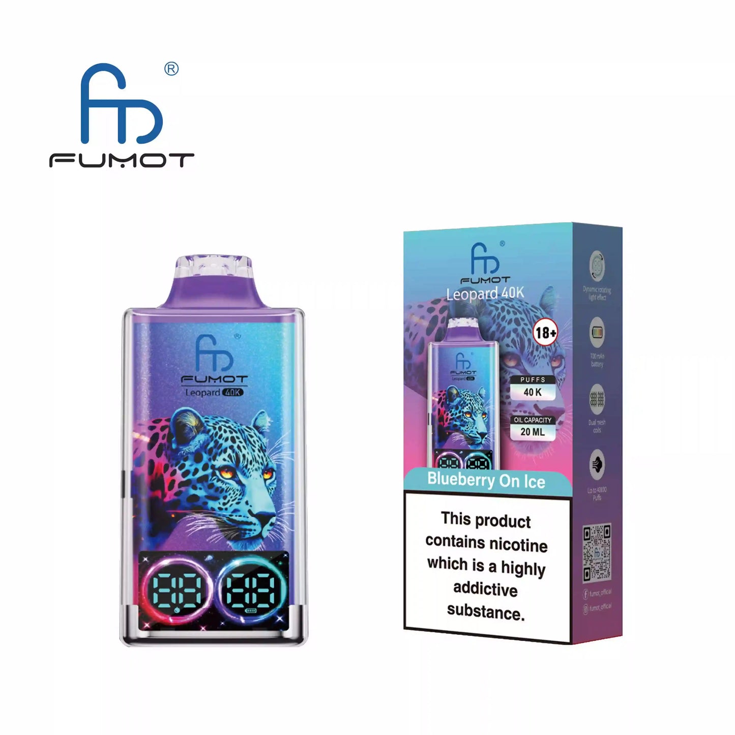 PUFF 40000 LEOPARD FUMOT - Blueberry on Ice