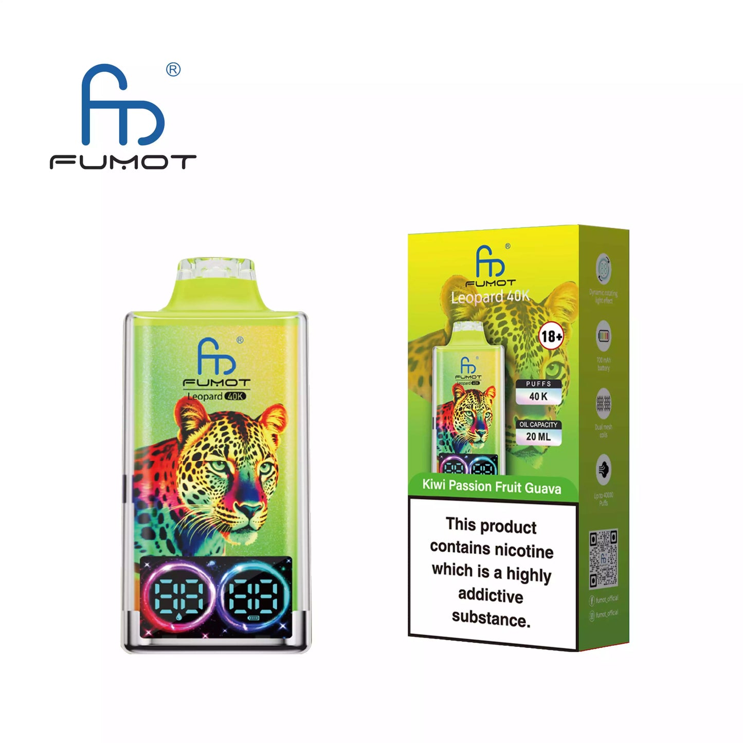 PUFF 40000 LEOPARD FUMOT - Kiwi Frucht Passion Guave