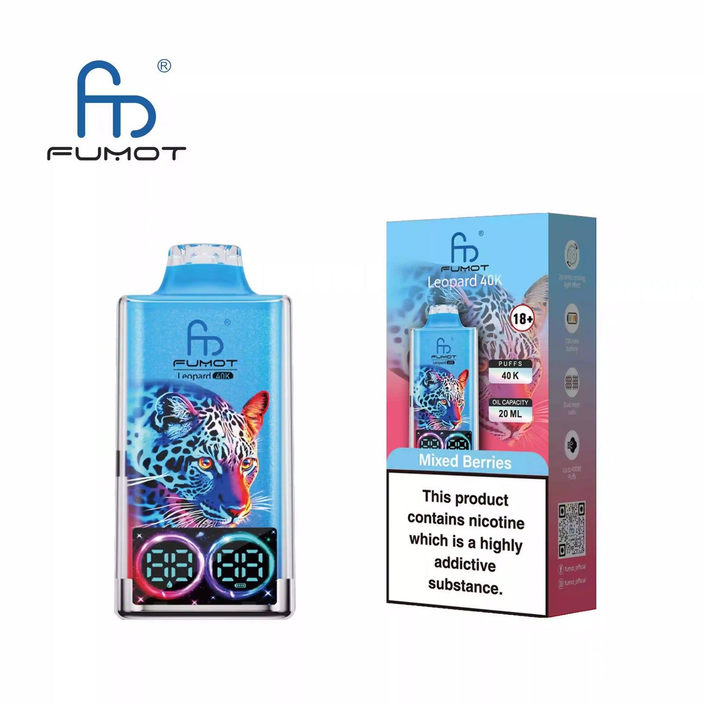 PUFF 40000 LEOPARD FUMOT - Mixed Berry