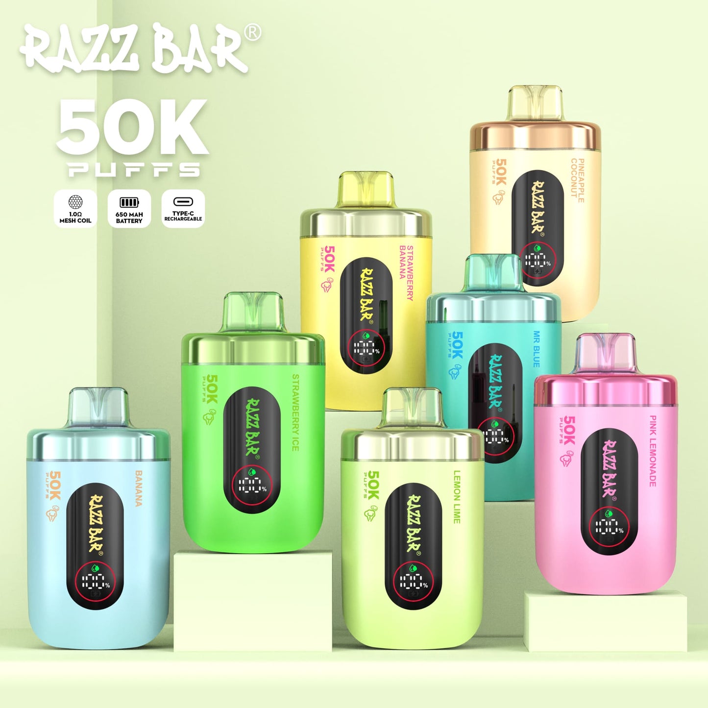 PUFF 50000 RAZZBAR - Lampone anguria