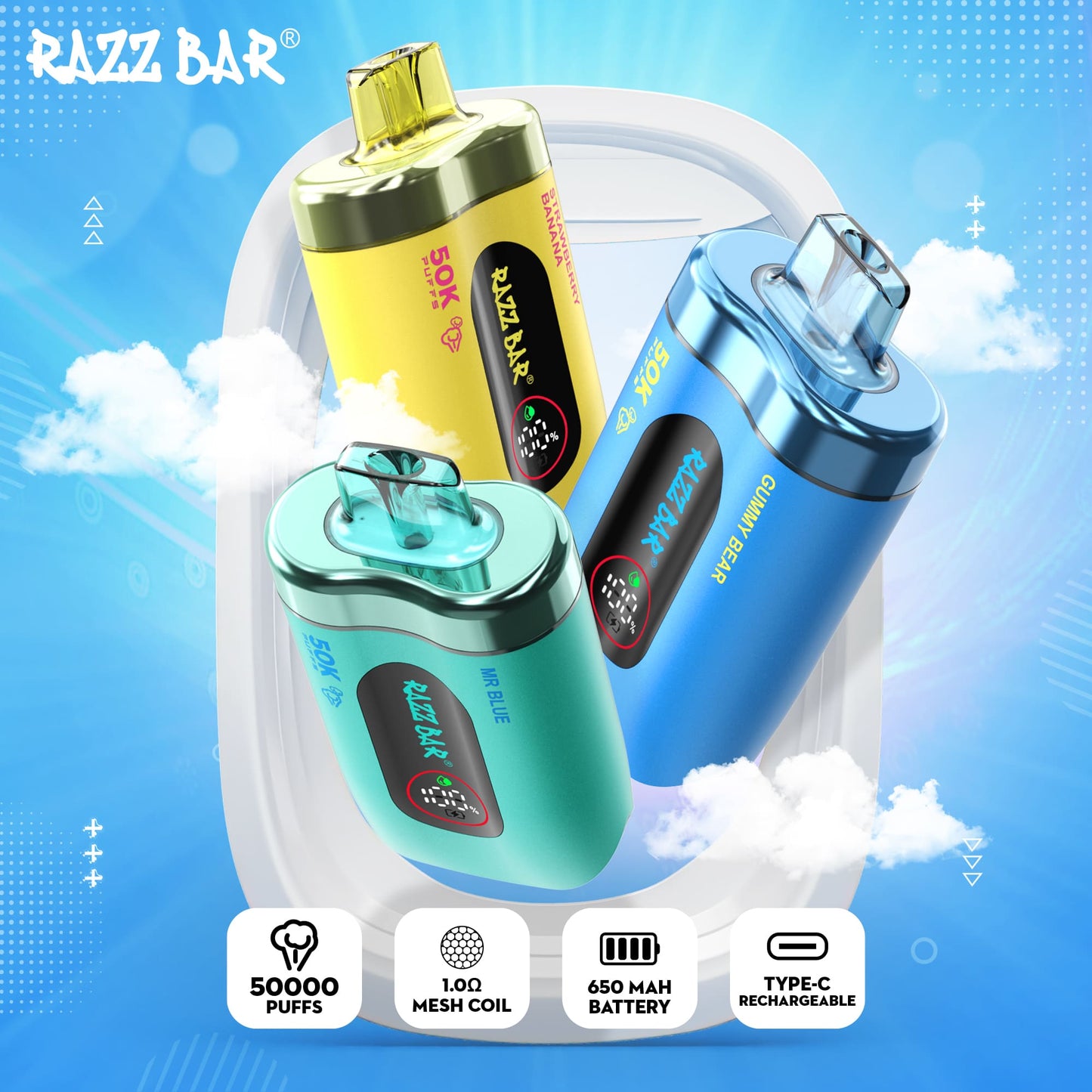 PUFF 50000 RAZZBAR - Anguria Ghiacciata