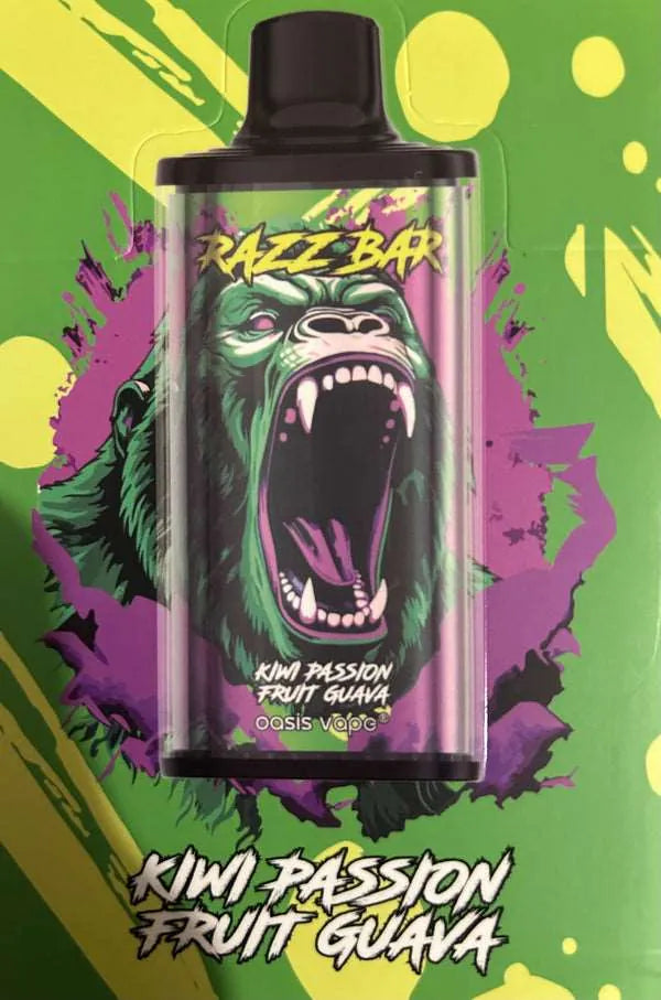 PUFF 15000 RAZZBAR - Kiwi fruit Passion Guava - price of 17.99 instead of 24.99 10lapuff PUFF 15000 RAZZBAR - Kiwi fruit Passion Guava - price of 17.99 instead of 24.99 10lapuff