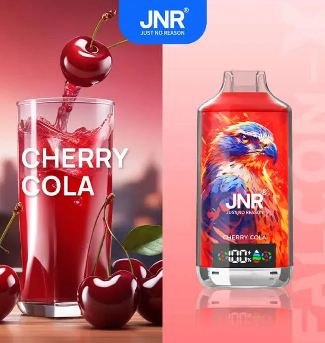 Puff 18000 JNR Falcon X - Saveur Cherry Cola | 20mg de nicotine 10lapuff Puff 18000 JNR Falcon X - Saveur Cherry Cola | 20mg de nicotine 10lapuff