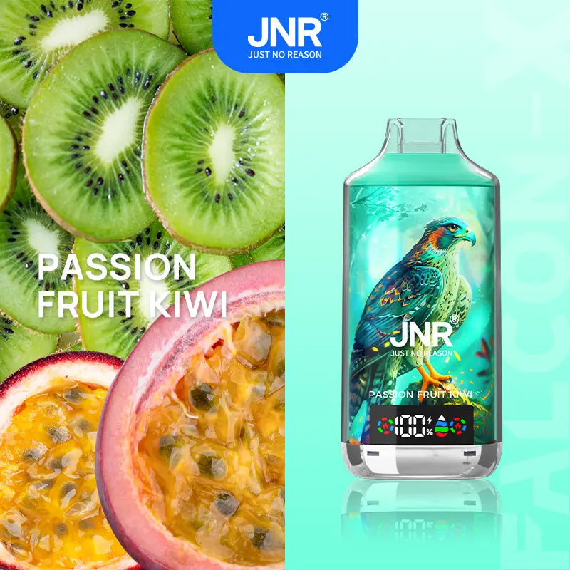 Puff 18000 JNR Falcon X - Gusto Kiwi Frutto della Passione | Liquido 24ml, Nicotina 20mg, 18 000 Sbuffi 10lapuff Puff 18000 JNR Falcon X - Gusto Kiwi Frutto della Passione | Liquido 24ml, Nicotina 20mg, 18 000 Sbuffi 10lapuff