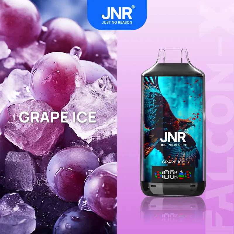 Puff 18000 JNR Falcon X - Grape Ice Flavor | 20mg Nicotine 10lapuff Puff 18000 JNR Falcon X - Grape Ice Flavor | 20mg Nicotine 10lapuff