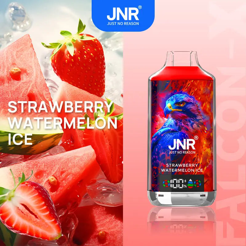 PUFF 18000 JNR FALCON X - Strawberry Watermelon ice 20mg Nicotine 10lapuff PUFF 18000 JNR FALCON X - Strawberry Watermelon ice 20mg Nicotine 10lapuff