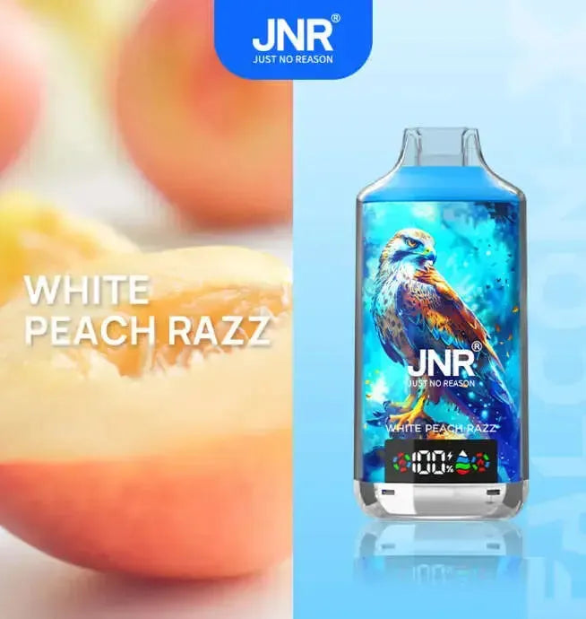 Puff 18000 JNR Falcon X - Gusto Pesca Bianca Razz | Liquido 24ml, 20mg Nicotina, 18 000 Sbuffi 10lapuff Puff 18000 JNR Falcon X - Gusto Pesca Bianca Razz | Liquido 24ml, 20mg Nicotina, 18 000 Sbuffi 10lapuff