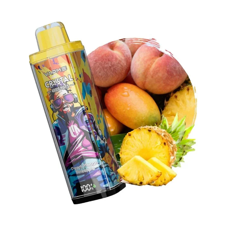 VAPME Crystal 48000 Peach Mango Pineapple Mouth-to-Lung Puff 48K 10lapuff VAPME Crystal 48000 Peach Mango Pineapple Mouth-to-Lung Puff 48K 10lapuff