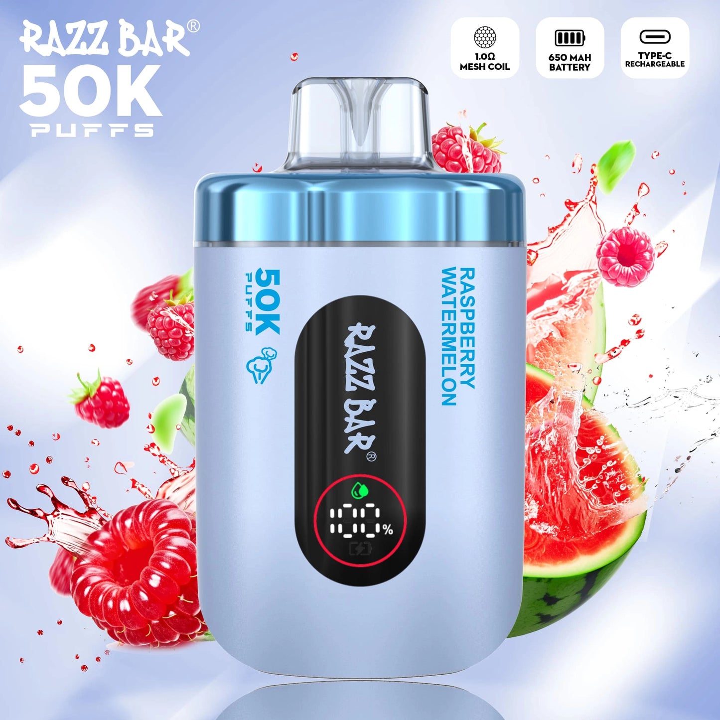 PUFF 50000 RAZZBAR - Lampone anguria
