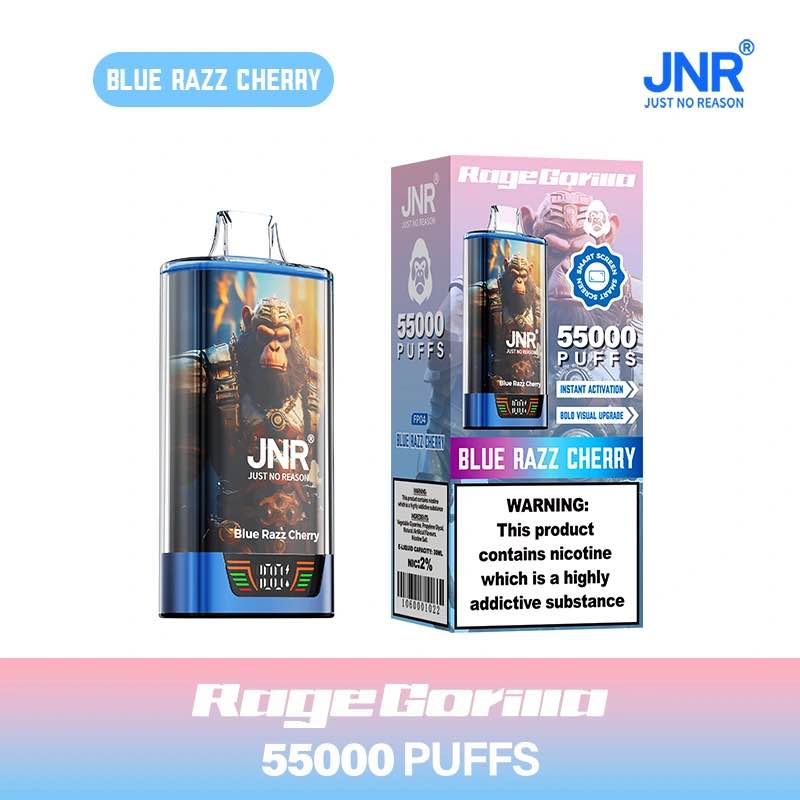 PUFF 55000 JNR RAGE GORILLA - Blue Razz Cherry 10lapuff PUFF 55000 JNR RAGE GORILLA - Blue Razz Cherry 10lapuff