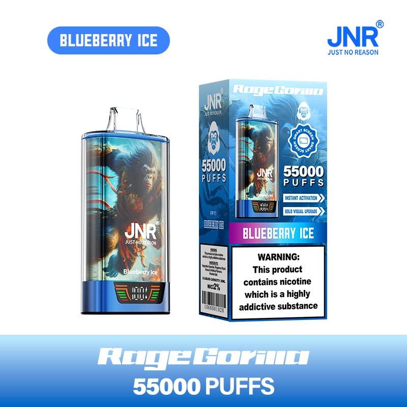 Puff 55000 JNR Rage Gorilla Blueberry Ice 55,000 puffs 2% nicotine 10lapuff Puff 55000 JNR Rage Gorilla Blueberry Ice 55,000 puffs 2% nicotine 10lapuff