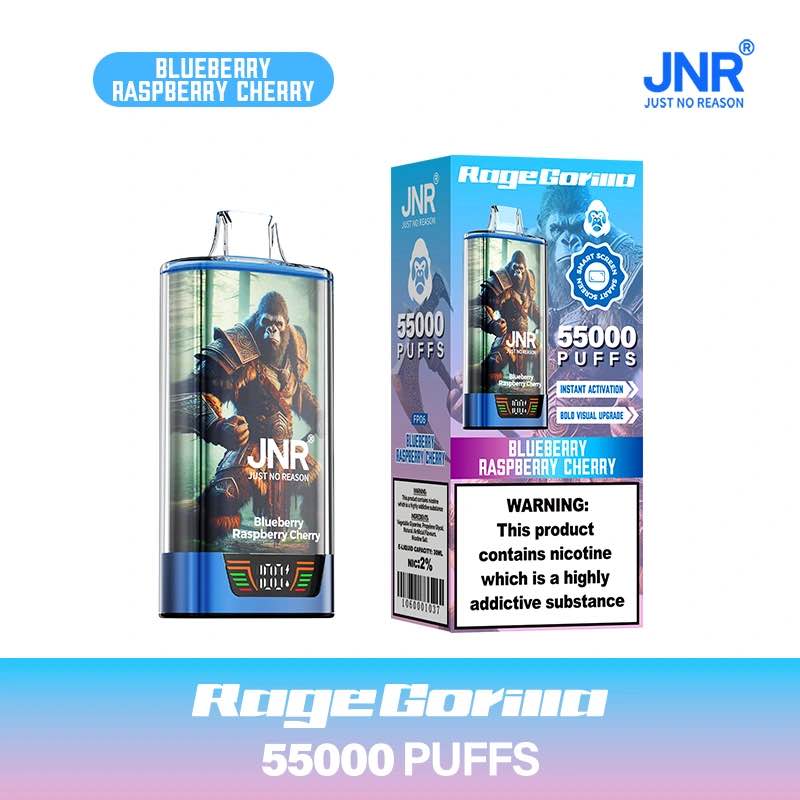 PUFF 55000 JNR RAGE GORILLA - Bluberry Raspberry Cherry