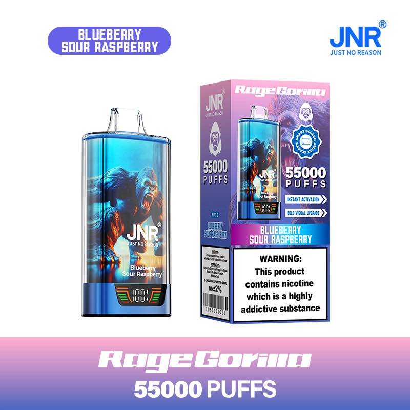 Puff 55000 JNR Rage Gorilla Blueberry Sour Raspberry Intense flavor 10lapuff Puff 55000 JNR Rage Gorilla Blueberry Sour Raspberry Intense flavor 10lapuff