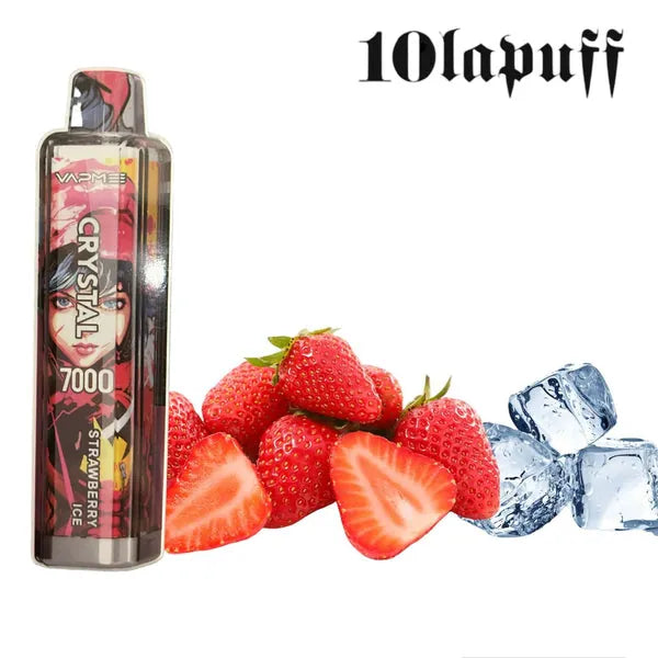 PUFF 7000 VAPME crystal - Iced Strawberry - price 10.99 instead of 16.99 10lapuff PUFF 7000 VAPME crystal - Iced Strawberry - price 10.99 instead of 16.99 10lapuff