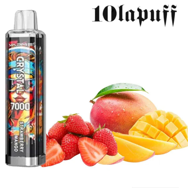 strawberry mango disposable vape PUFF 7000 VAPME crystal - Strawberry Mango