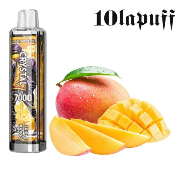 PUFF 7000 VAPME crystal - Triple Mango - price 10.99 instead of 16.99 10lapuff PUFF 7000 VAPME crystal - Triple Mango - price 10.99 instead of 16.99 10lapuff