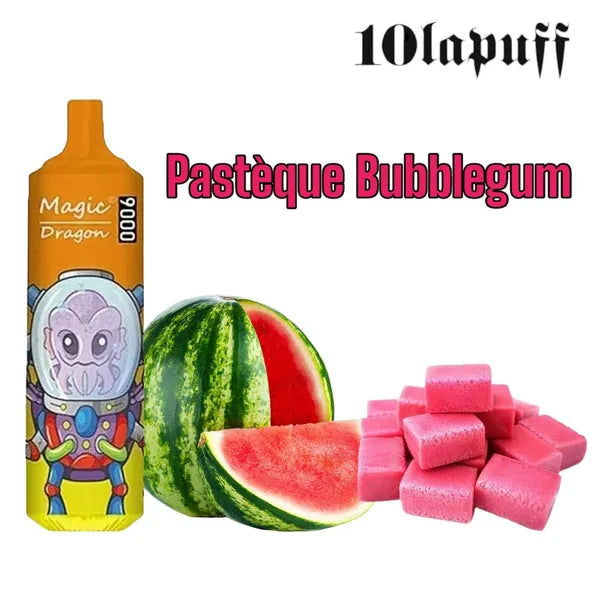 PUFF 9000 Magic Dragon - Pastque bubblegum - prix de 12,99 au lieu de 19,99 10lapuff PUFF 9000 Magic Dragon - Pastque bubblegum - prix de 12,99 au lieu de 19,99 10lapuff