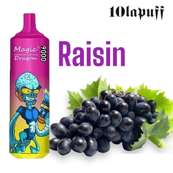 secret garden e liquide PUFF 9000 Magic Dragon - Raisin