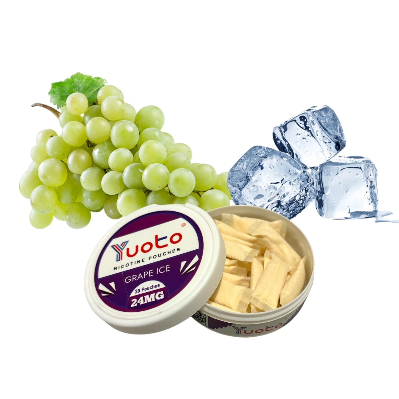 YUOTO SNUS Pouches 24mg - Iced Grape Flavor