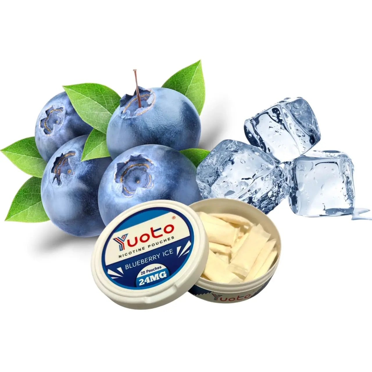 YUOTO SNUS Pouches 24mg - Saveur Myrtille Glacée