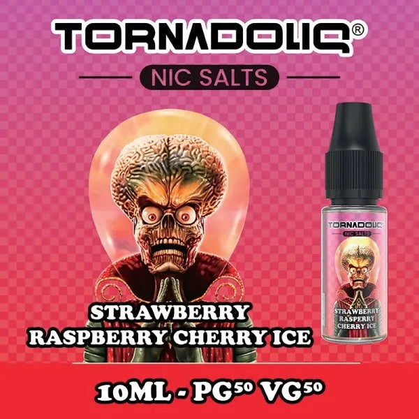 STRAWBERRY RASPBERRY CHERRY ICE 10ML - TORNADOLIQ - 20mg