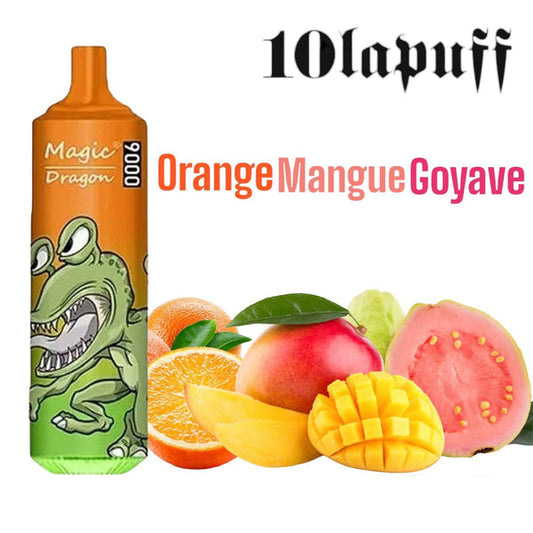 PUFF 9000 Magic Dragon - Orange Mangue Goyave - - 10lapuff