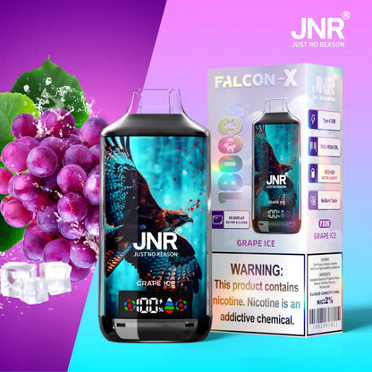 Puff 18000 JNR Falcon X - Saveur Grape Ice | 20mg Nicotine 10lapuff Puff 18000 JNR Falcon X - Saveur Grape Ice | 20mg Nicotine 10lapuff