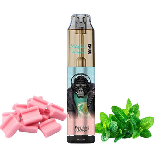 PUFF 7000 Magic Dragon - Menthe Fraiche BubbleGum - - 10lapuff