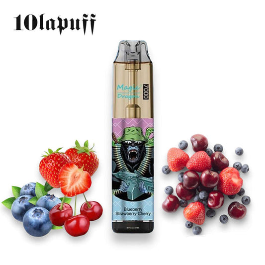 PUFF 7000 Magic Dragon - Myrtille Fraise Cerise - - 10lapuff