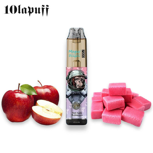 PUFF 7000 Magic Dragon - Pomme rouge Bubblegum - - 10lapuff