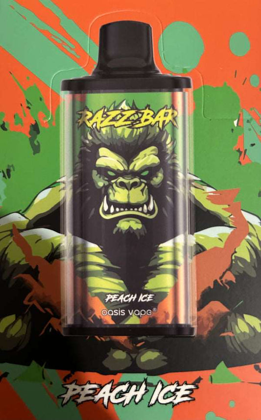 PUFF 15000 RAZZBAR - Pêche glacée