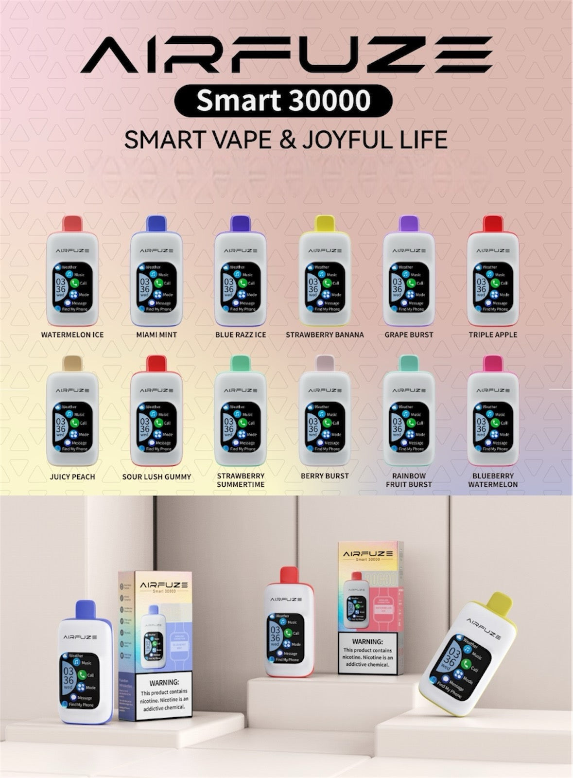PUFF 30000 AIRFUZE CONNECT - 12 Profumi Disponibili -