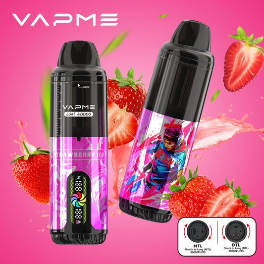 PUFF 40000 VAPME GOAT - Fraise Glacée