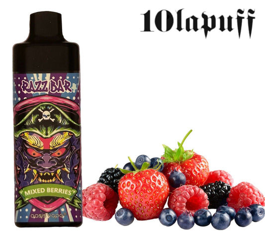 PUFF 10000 RAZZBAR - Mix fruits rouge -