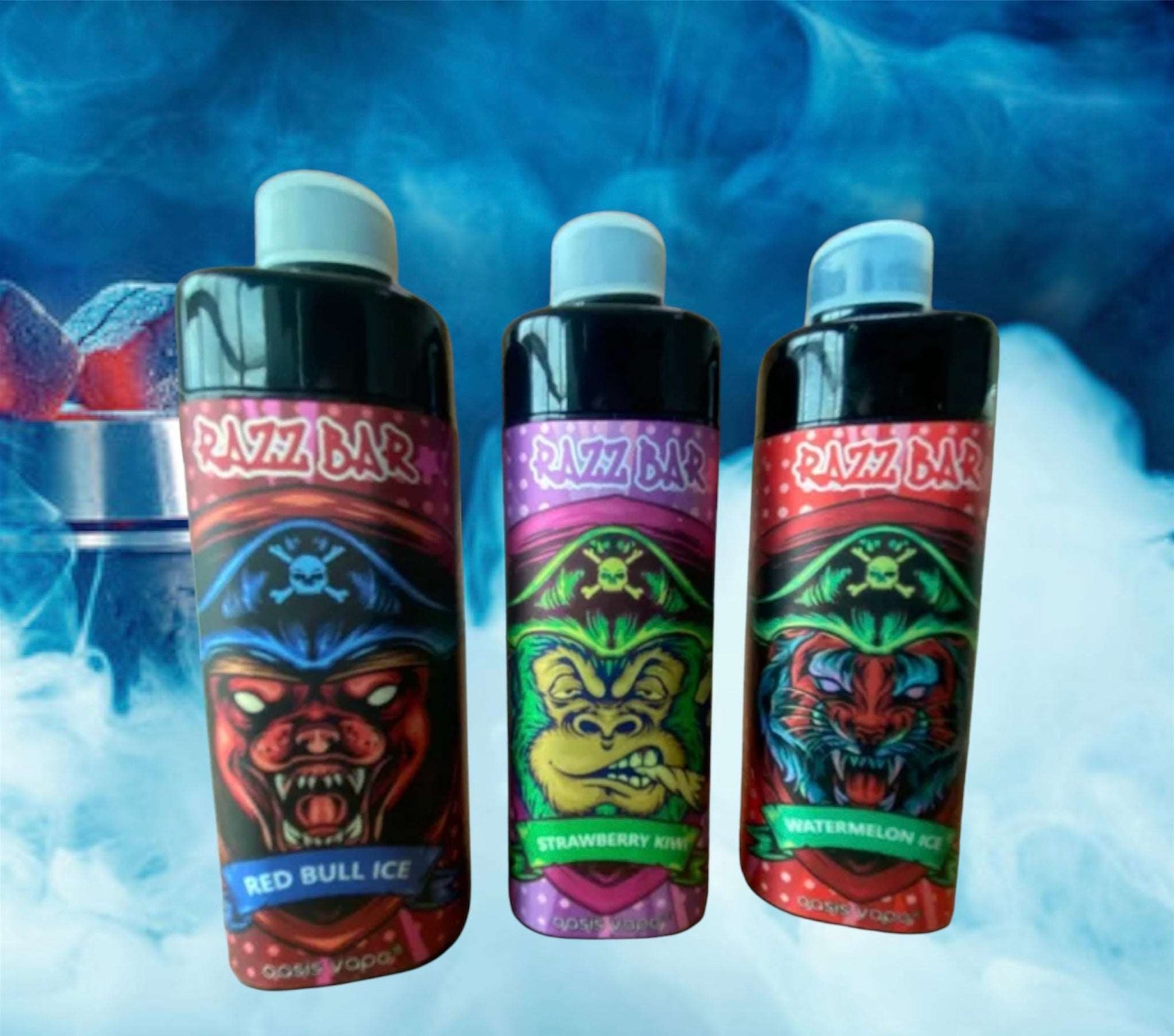 PUFF 10000 RAZZBAR -non jetable- liquide rechargeable- 15 parfums