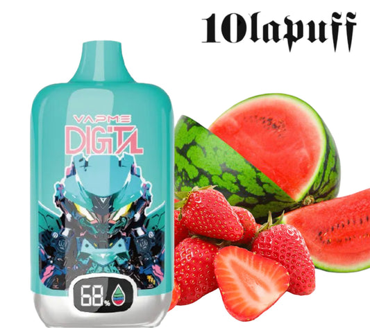 PUFF 12000 VAPME DIGITAL - Fraise Pastèque - - 10lapuff
