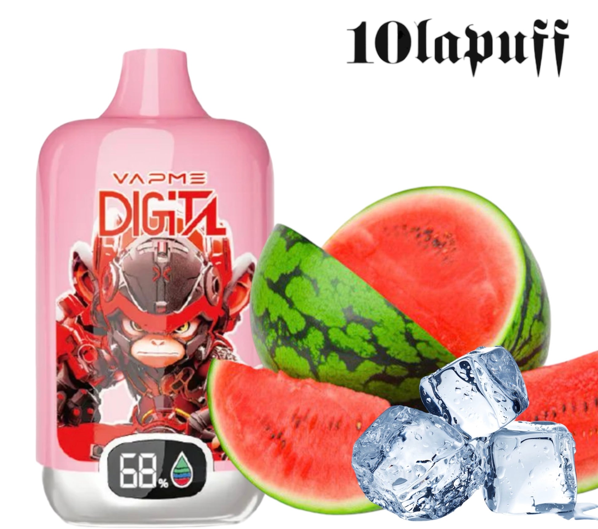 PUFF 12000 VAPME DIGITAL - Pastèque glacée - - 10lapuff