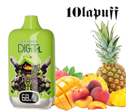 PUFF 12000 VAPME DIGITAL - Pêche Mangue Ananas - - 10lapuff
