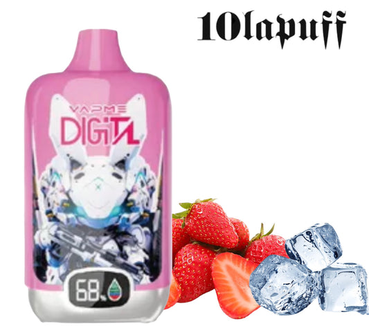 PUFF 12000 VAPME DIGITAL - Fraise glacée - 10lapuff