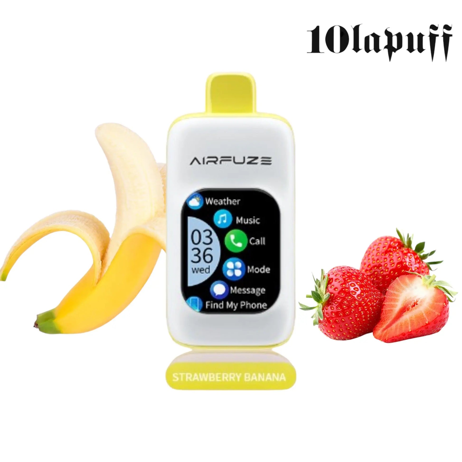AIREFUZE PUFF 30000 Strawberry Banana | Smart Vape Fruity Dessert Flavor 10lapuff AIREFUZE PUFF 30000 Strawberry Banana | Smart Vape Fruity Dessert Flavor 10lapuff