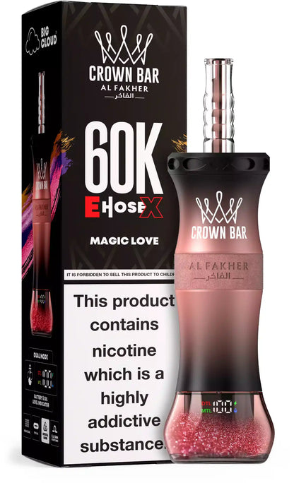 PUFF SHISHA 60K Al Fakher Crown Bar E-Hose X - Magic Love