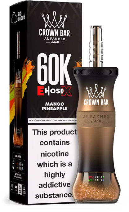PUFF SHISHA 60K Al Fakher Crown Bar E-Hose X - Mango Pineapple