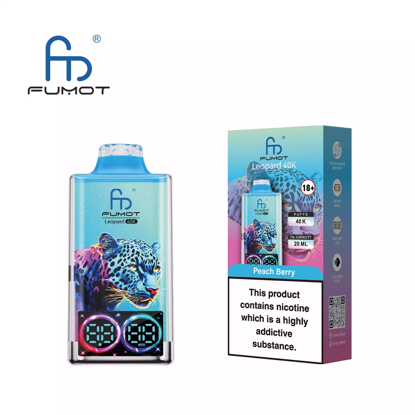 PUFF 40000 LEOPARD FUMOT - Persika Bär